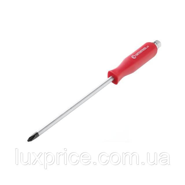 Викрутка шліцева PH4 * 200 мм Cr-V INTERTOOL HT-0490