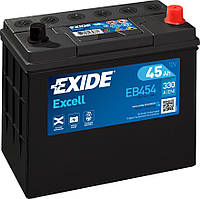 Акумулятор EXIDE EXCELL 45Ah ASIA Ев (-/+) (330EN) (д237*ш127*в227) EB454 без нижн. бурт