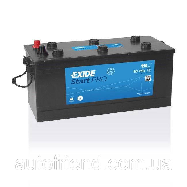 Акумулятор EXIDE Start PRO 190Ah бокова(+/-) (1100EN) (д513*ш223*в223) EG1903, фото 1