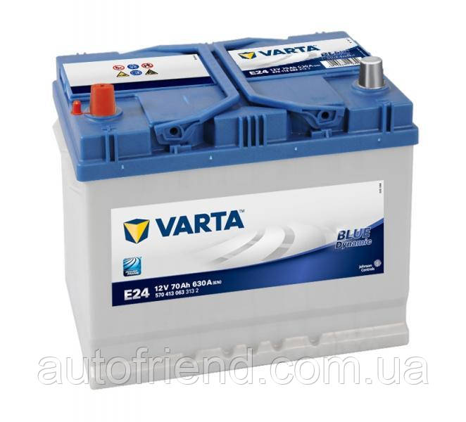 Акумулятор Varta Blue Dynamic 70Ah ASIA (+/-) (630EN) (д260*ш173*в225) E24, фото 1