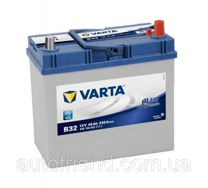Акумулятор Varta Blue Dynamic/SLI 45Ah ASIA Єв (-/+) (330EN) (д237*ш127*в227) без нижнь. бурт B32, фото 1