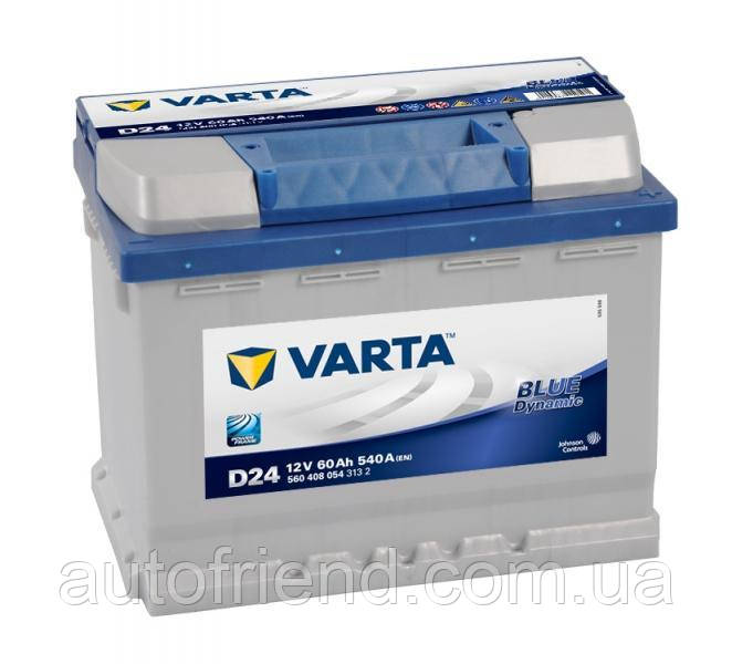 Акумулятор Varta Blue Dynamic/SLI 60 Ah Єв (-/+) (540EN) (д242*ш175*в190) D24, фото 1