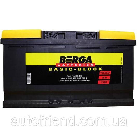 Акумулятор BERGA Basicblock 95Ah Єв (-/+) (800EN) (д353*ш175*в190), фото 1