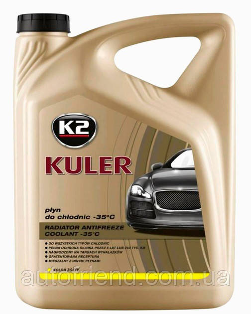 Антифриз K2 Kuler -35 жовтий G11 5л (3шт уп) (T205Y), фото 1