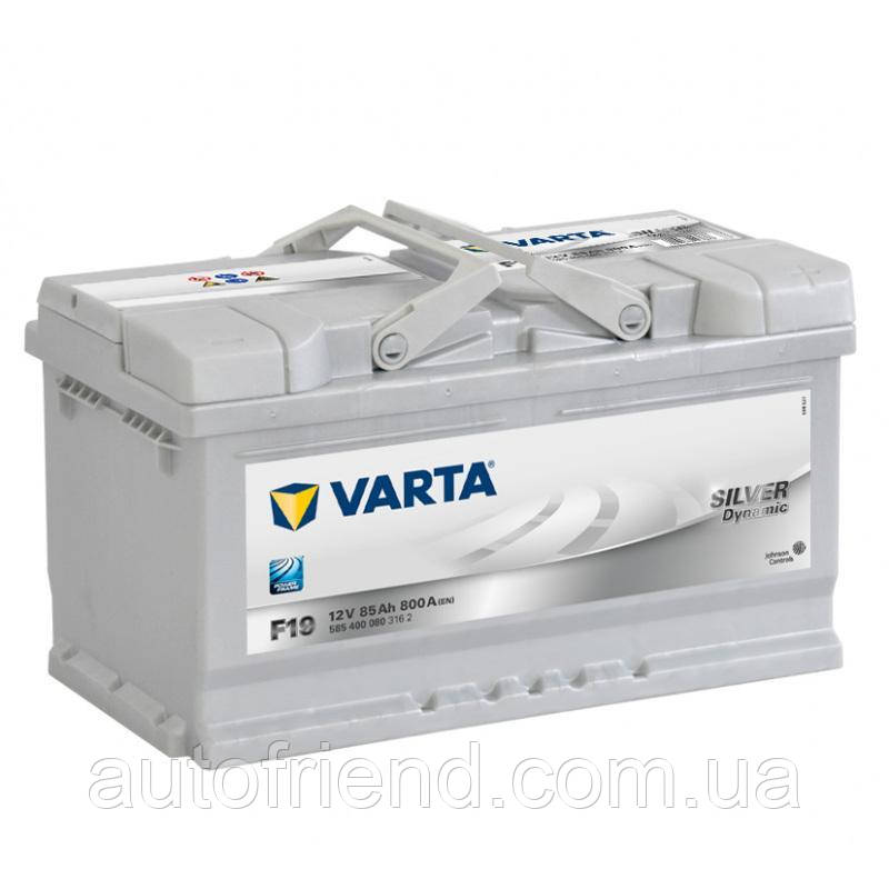 Акумулятор Varta Silver Dynamic/SLI 85Ah Єв (-/+) (800EN) (д315*ш175*в190) F19, фото 1