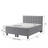 Ліжко (спальна система) Logan 90*200см з матрацем, топером та механізмом, фото 5