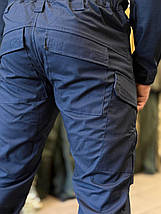 Штани rip-stop стрейч, 59% бавовна, темно-синій, фото 4