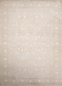 Індійський килим ручної роботи вовна зшовком RAJ1-RO-8-14x14-Ivory-Ivory