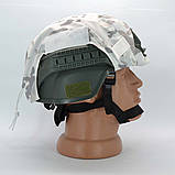 Кавер на шолом FAST в камуфляжі Мультікам білий, фото 3