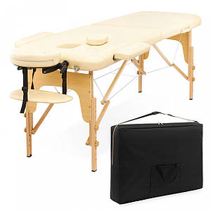Масажний стіл складний 4FIZJO Massage Table Wood W70 Beige (P-5907739318343)