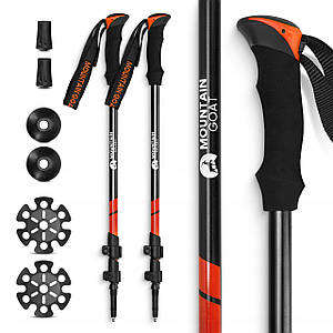 Трекінгові палиці Mountain Goat Peak+ 65-135 см Black/Orange (P-5907739318275)