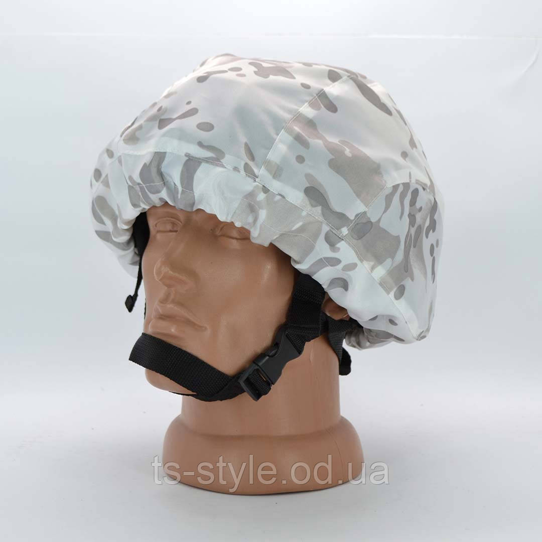 Кавер чохол на шолом в зимовому камуфляжі Мультікам білий, фото 1