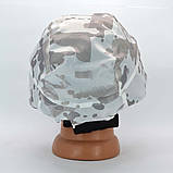 Кавер чохол на шолом в зимовому камуфляжі Мультікам білий, фото 6