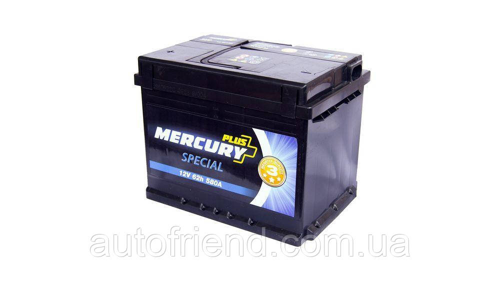 Акумулятор MERCURY SPECIAL Plus 62 Ah (+/-) (580EN) (д242*ш175*в190) P47289, фото 1