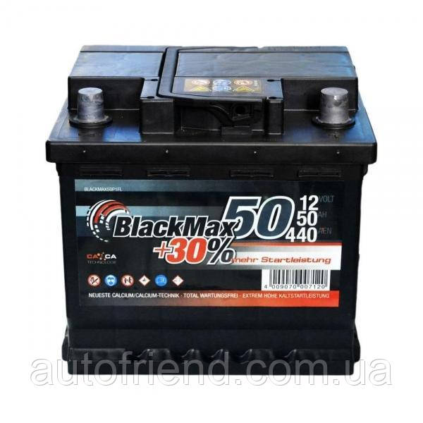 Акумулятор BlackMax 50Ah Єв (-/+) (440EN) (д207*ш175*в190) B3002, фото 1