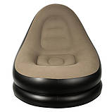 Надувне садове крісло шезлонг + пуф з насосом Gardlov 25365 Польща, фото 6