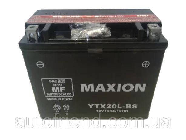 Акумулятор Мото MAXION YTX AGM 18Ah Ев (-/+) (д175*ш87*в155) YTX20L-BS, фото 1