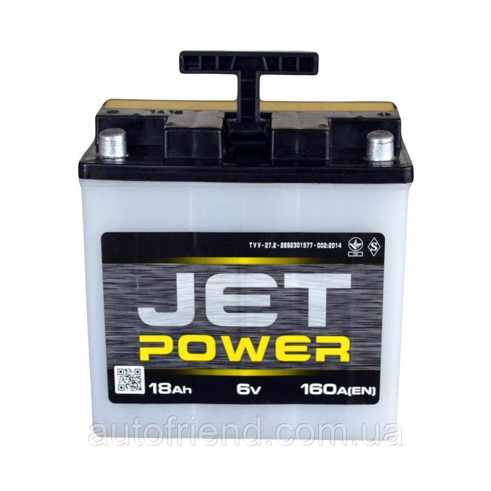 Акумулятор Мото JET POWER 18Ah Ев (-/+) (160EN) (д135*ш71*в140) 000022328 клема під болт, фото 1