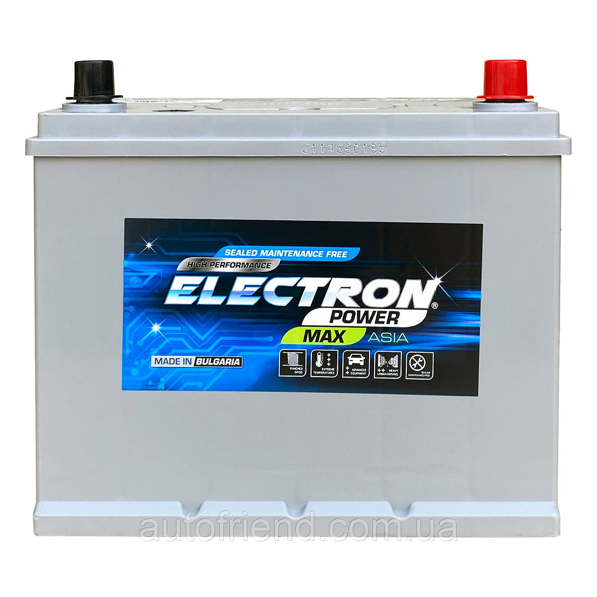 Акумулятор ELECTRON POWER MAX 75Ah ASIA Єв (-/+) (750EN) (д260*ш173*в225), фото 1