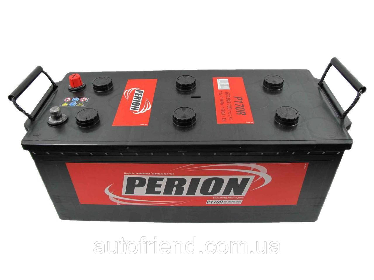 Акумулятор PERION 170Ah бокова(+/-) (1000EN) (д513*ш223*в223) 670043100 з нижн. бурт, фото 1