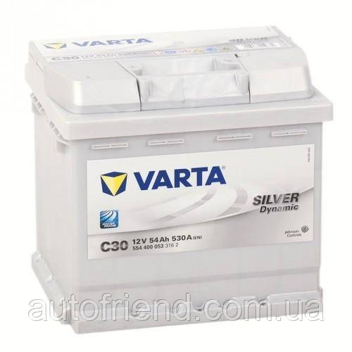 Акумулятор Varta Silver Dynamic 54Ah Єв (-/+) (530EN) (д207*ш175*в190) C30, фото 1