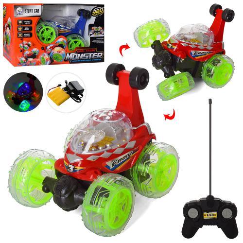 Машина на радіокеруванні JT242  аккум, 17см, трюка, муз, світло, 2цвета, в кор-ке 29-18-16,5см, фото 1