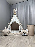 Вігвам для дітей Совенята 13 БОНБОН з Кошиком Повний комплект, вігвам для хлопчика, вігвам для дівчинки, дитячий вігвам, вігвам, фото 4