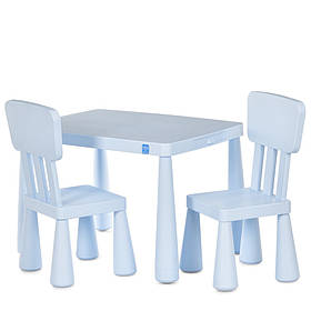 Дитячий столик Bambi M 6176-4 стільниця 76,5х54,5 см, 2 стільчики, Toyman
