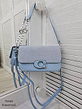 Стильний  жіночий клатч з екошкіри через плече, фото 3