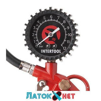 Пістолет для підкачування шин PT-0503 Intertool блістер, манометр 63 мм