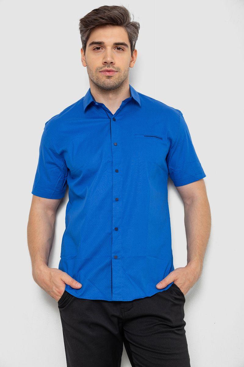 Сорочка чоловіча з принтом, колір електрик, 214R7128, фото 1