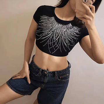 Термо трансфер ліс разами Crystal, фіксується на будь яку тканину за допомоги праски (розмір 27х30 см)