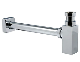 Сифон Haiba 02 (HB0580) для умивальника, латунь, хромоване покриття, сталевий колір