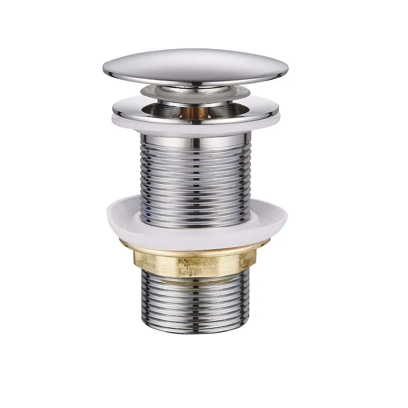 Донний клапан для умивальника Champion POP-UP-02 1 1/4'' (кнопка), латунь, автоматичний click-clack (CH0364)