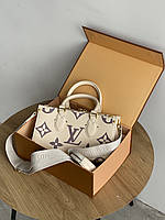 Сумка Louis Vuitton Monogram Reverse OnTheGo молочний Луї Віттон