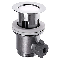 Важільний донний клапан для умивальника Mixxus POP-UP-02 з переливом (Кольор хром) 1 1/4" (MI1677)
