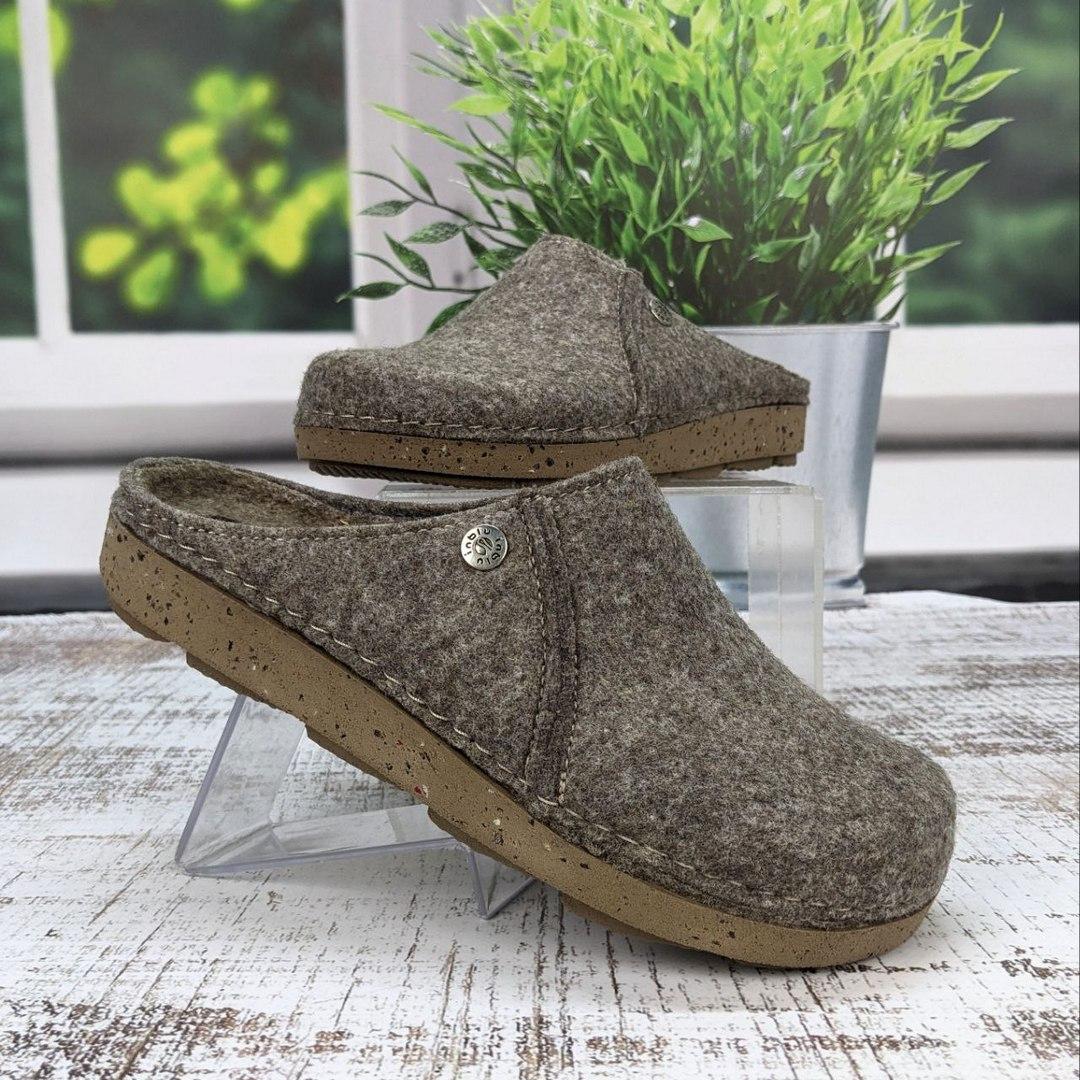 Тапочки чоловічі Inblu бежеві теплі фетрові із закритим носком 3968