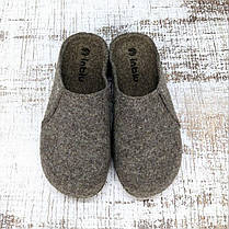 Тапочки чоловічі Inblu бежеві теплі фетрові із закритим носком 3968, фото 2