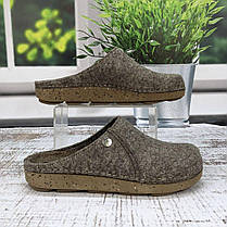 Тапочки чоловічі Inblu бежеві теплі фетрові із закритим носком 3968, фото 3