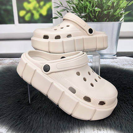 Сабо крокси жіночі на платформі бежеві Progress 4369, фото 1