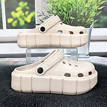 Сабо крокси жіночі на платформі бежеві Progress 4369, фото 2