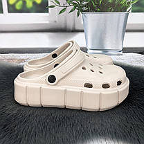 Сабо крокси жіночі на платформі бежеві Progress 4369, фото 3