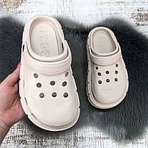 Сабо крокси жіночі на платформі бежеві Progress 4369, фото 5