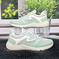 Кросівки жіночі Paolla м'ятні еко-шкіра з сіткою 4864, фото 2