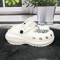 Кроки жіночі Progress білі з джибітсами на платформі 4868-4, фото 3