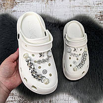 Кроки жіночі Progress білі з джибітсами на платформі 4868-4, фото 5