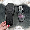 Тапочки жіночі домашні Inblu сірі велюрові з вишивкою 4590-2, фото 7