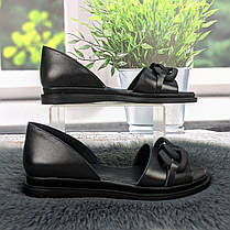 Босоніжки жіночі GAYRA чорні шкіряні без застібки 8003, фото 2