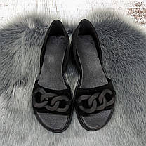 Босоніжки жіночі GAYRA чорні замшеві без застібки 8003-2, фото 5