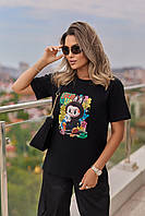 Базова жіноча футболка з малюнком "Labubu" | Норма і батал